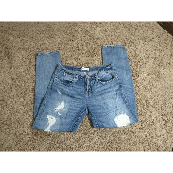 henry and Belle Denim - Henry & Belle Jeans Relaxed Boyfriend Jeans Boho Patchwork Distressed Sz 26